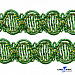 Тесьма металлизированная 1 (10-3), шир. 22 мм/уп. 13,7+/-1 м, цвет зелёный