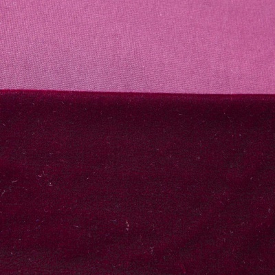 Бархат стрейч №2, 240 гр/м2, шир.160 см, (2,6 м/кг), цвет бордо - купить в Чебоксарах. Цена 725.76 руб.