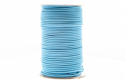 0370-1301-Шнур эластичный 3 мм, (уп.100+/-1м), цв.168 - голубой - купить в Чебоксарах. Цена: 459.62 руб.