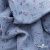 Ткань Муслин принт, 100% хлопок, 125 гр/м2, шир. 140 см, #2308 цв. 69 серо-голубой с цветком - купить в Чебоксарах. Цена 413.11 руб.
