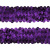 Тесьма с пайетками 12, шир. 30 мм/уп. 25+/-1 м, цвет фиолет - купить в Чебоксарах. Цена: 1 098.48 руб.