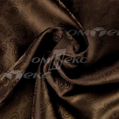 Ткань подкладочная жаккард Р14098, 19-1217/коричневый, 85 г/м2, шир. 150 см, 230T - купить в Чебоксарах. Цена 166.45 руб.