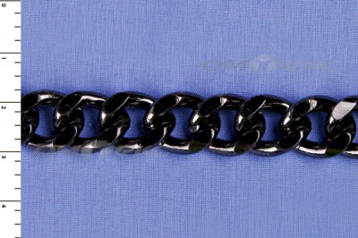 Цепь металл декоративная №9 (13,5*16,5) черная (10+/-1 м)  - купить в Чебоксарах. Цена: 808.92 руб.