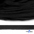 Шнур плетеный d-8 мм плоский, 70% хлопок 30% полиэстер, уп.85+/-1 м, цв.- чёрный - купить в Чебоксарах. Цена: 735 руб.