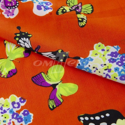 Плательная ткань "Софи" 7.1, 75 гр/м2, шир.150 см, принт бабочки - купить в Чебоксарах. Цена 241.49 руб.