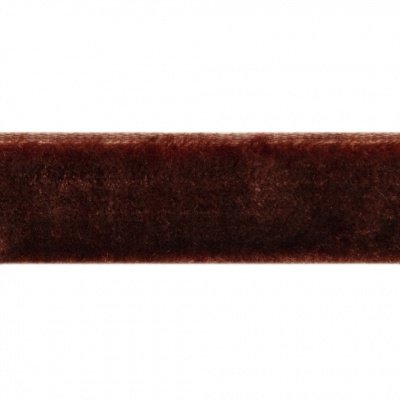 Лента бархатная нейлон, шир.12 мм, (упак. 45,7м), цв.120-шоколад - купить в Чебоксарах. Цена: 392 руб.